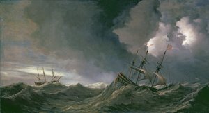 Tempête en mer